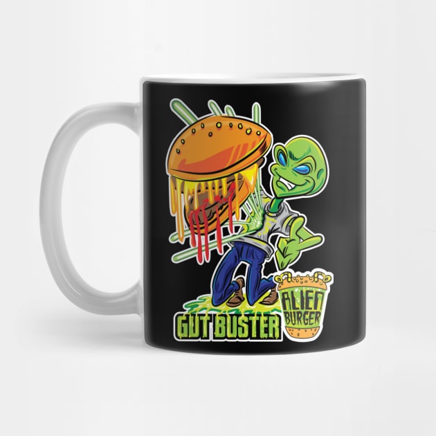 Alien Burger Gut Buster by eShirtLabs